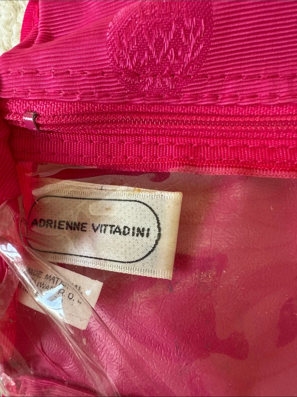 Adrienne Vittadini Hot Pink Cosmetic Bag
